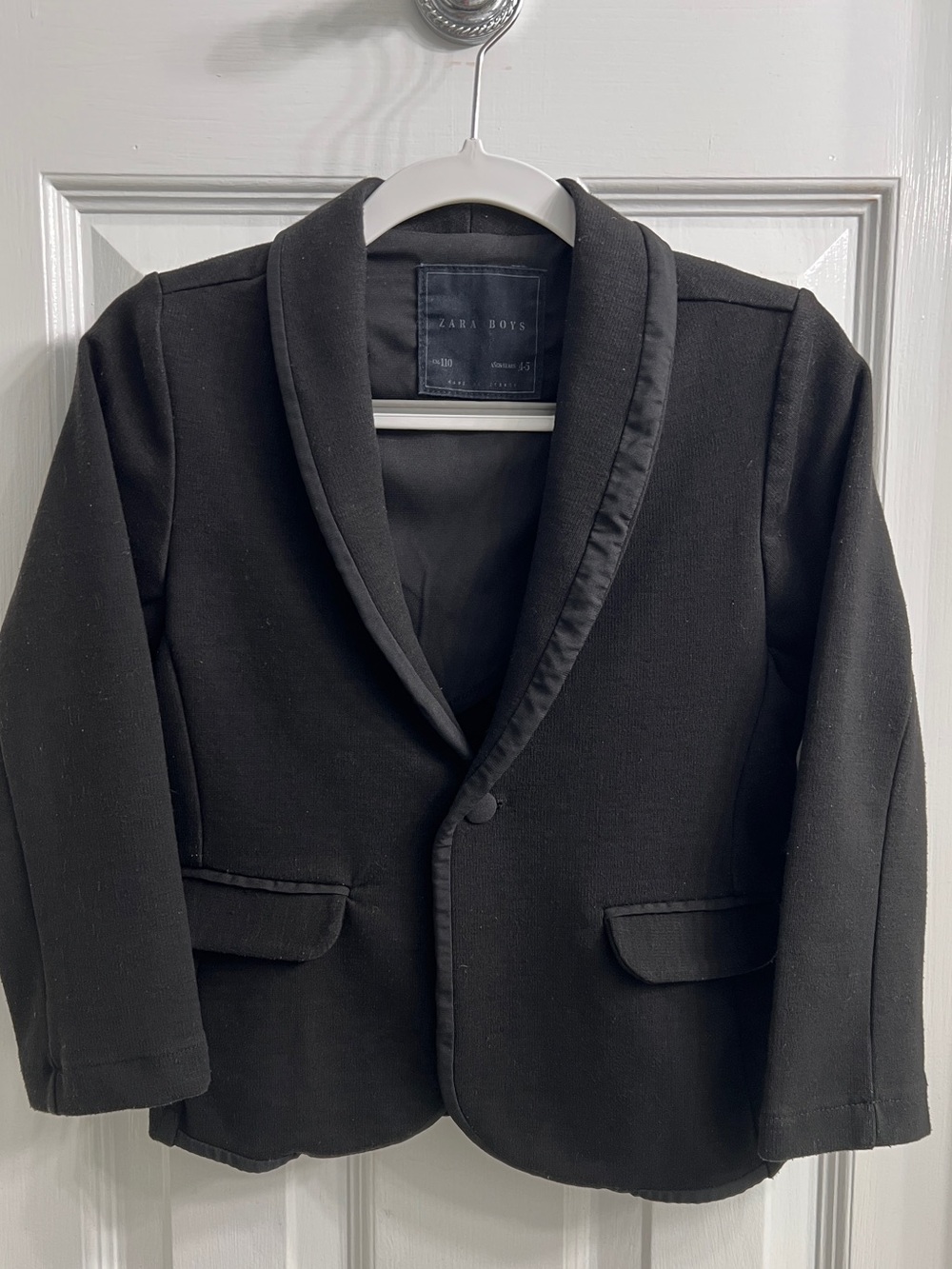 Zara Boys Black Jacket – Size 4-5